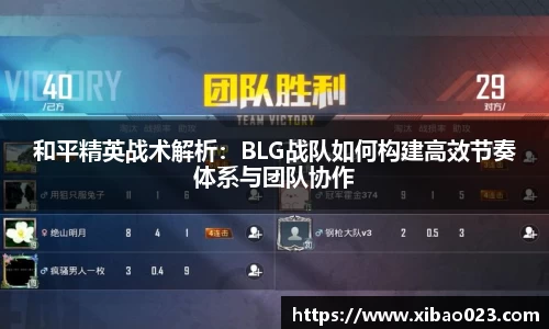 和平精英战术解析：BLG战队如何构建高效节奏体系与团队协作