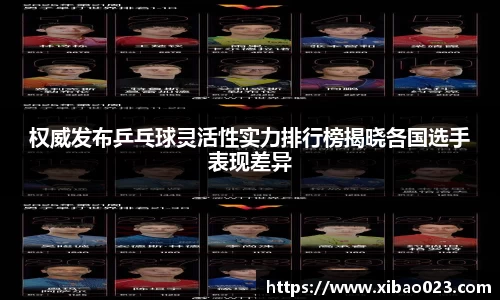 权威发布乒乓球灵活性实力排行榜揭晓各国选手表现差异